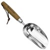 Haliaeetus Potting Soil Scoop, Bend-Proof Stainless Steel Garden Scoop, 1