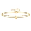 Gold Initial B Bracelets for Women Girls Dainty Layered Letter