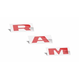 Reflective Concepts - RAM Grille Emblem Overlay Decal -Fits 2019-2024 Ram 1500, NOT for Classic or TRX - (Color: Reflective Red)