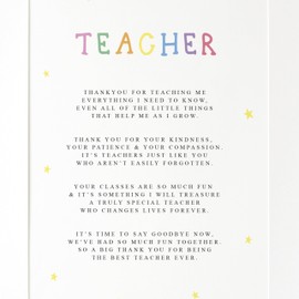 Lula Design TEACHER A4 or A5 UNFRAMED PRINT, School Leavers Gift, Gift for Teacher, Print for Teacher, School Leavers Print, Poem for teacher