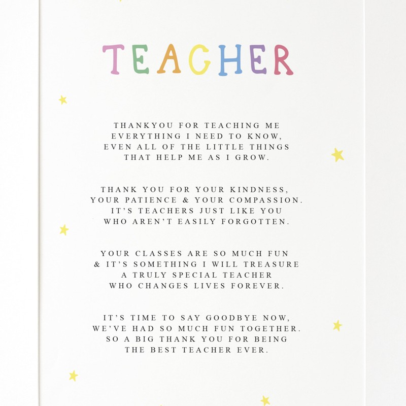 Lula Design TEACHER A4 or A5 UNFRAMED PRINT, School Leavers