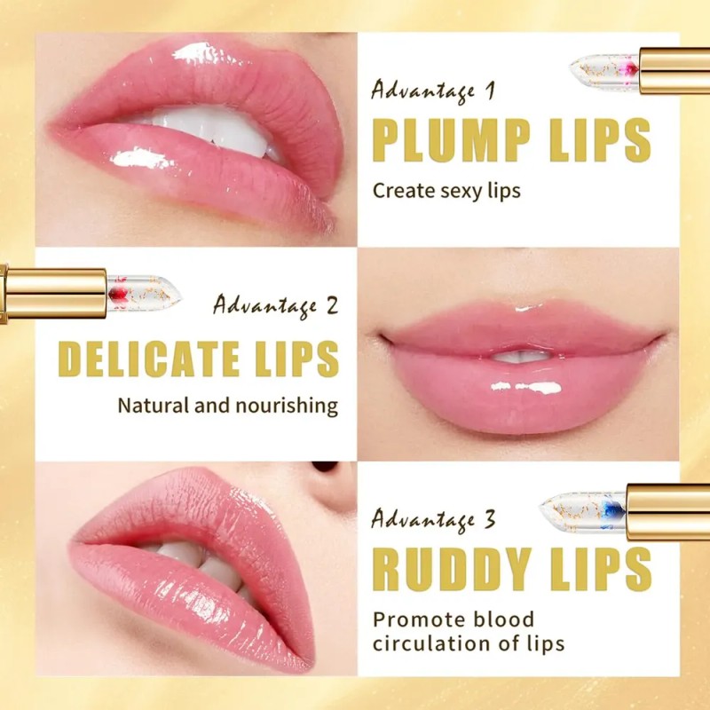 Set De Pintalabios Que Cambian De Color, Jelly Lip Transpare