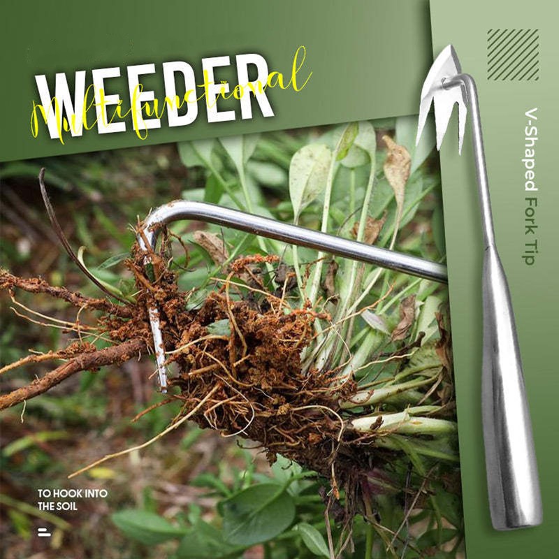 Hand Weeds Puller Stainless Steel Standing Weeder Gardening Accessory for