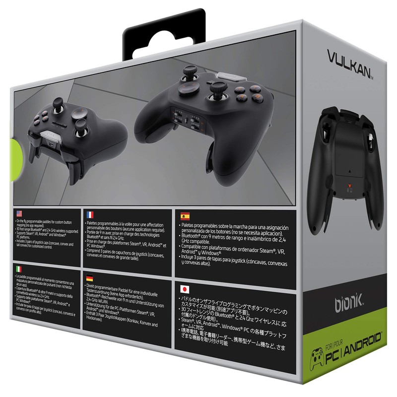Bionik VULKAN Advanced Wireless Gaming Controller For Windows PC, Android,