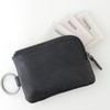 Slip-On AZ Key Pouch, Solid Black, A-IAZ-4506, Genuine Leather, Key