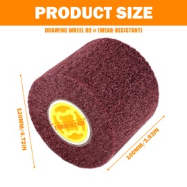 Nylon Brush: 80 Grit Sanding Brush Polishing Brush Sanding Roller Brush Sanding Sleeves for Sanding Roller Sanding Machine Brush Sander Satin Roller Nylon Brush Sanding Attachments for Polishing