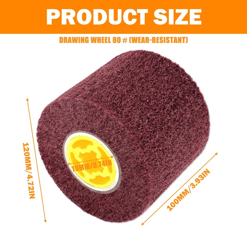 Nylon Brush: 80 Grit Sanding Brush Polishing Brush Sanding Roller