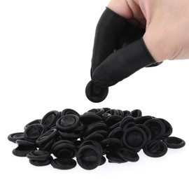 Apausvcm Pack of 100 Latex Finger Cots Bandage Finger Caps, Antistatic Finger Protection Latex Finger Cots, Fingertip Protection, Finger Covers, for Injured Fingers, Nail Art, Crafts, Cleaning