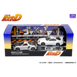 MODELER'S MD64205 1/64 Initial D Set Vol. 5, Kai Kashiwa MR-S & Hero Minagawa Supra (JZA80), Finished Product