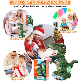 Dinosaur Toys for 1-3 Year Old Boy,Roar Music and Lights Toddler Toy for Boys Girls Age 1-3,Moving Dino Baby Toy with Mist Spray,Electric Dinosaur Toy for Kids 3-5 Easter Christmas Birthday Gifts