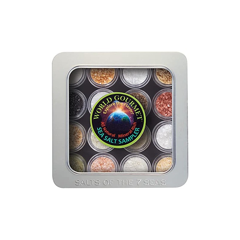 World Gourmet Sea Salt Sampler in Embossed Tin