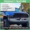 MATMACRO Grille Compatible For Dodge Ram 1500 2500 3500 Mesh