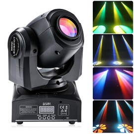BSBL LED Moving Head DJ Lights 30W Spotlight with 8 GOBO 15 Color by DMX512 and Sound Activated Control - Mini Stage Lighting for Parties Disco Wedding Church Live Show KTV Club...(1 Pack)