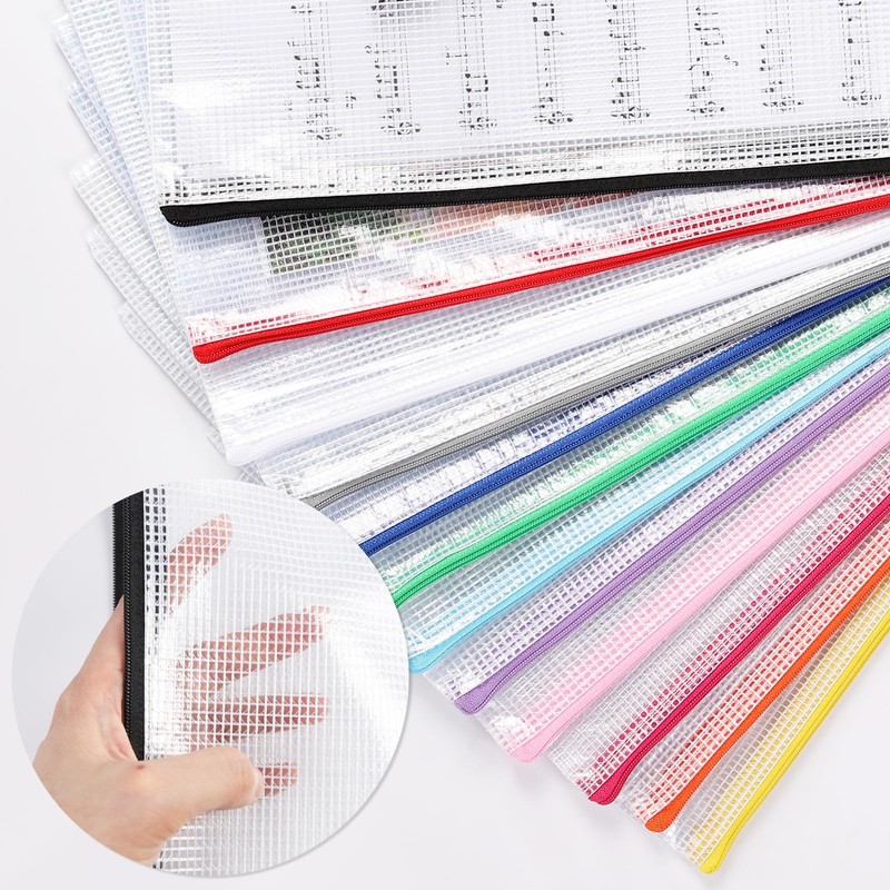 Plastic Wallets A5 Zip Lock Bags - 24 Pack Plastic