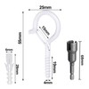 Wopanxye 20pack White Screw-in Hooks Wall Ceiling for Outdoor String