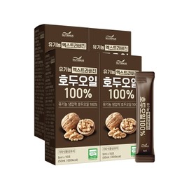 Nutrinus Organic Extra Virgin Walnut Oil 100% (5ml) 10 Sachets / 뉴트리너스 유기농 엑스트라버진 호두오일100% 5ml x 10포