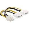 InLine® 26628 °C Power Adaptor Internal, 2x 4-Pin to 8-Pin
