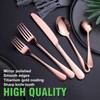 Copper/Rose Gold Silverware Set, OGORI 40-Piece Stainless Steel Flatware Set,