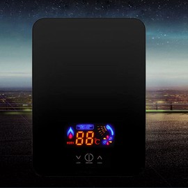 6500W 220V Electric Tankless Water Heater, On Demand Shower Water Heater Set, Electric Instant Hot Water Heater LED Digital Temperature Display Water Heater Waterproof for Home Kitchen Bathroom Hotel