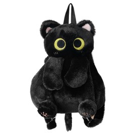 1 Piece Black Cat Bag, Cute Plush Backpack, Creative and Funny Backpack, Children's Backpack, Clothing Accessories, black, Unit size, Modern