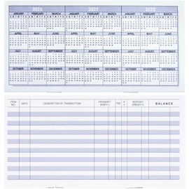 20 Pack Checkbook Register, Check Registers for Personal, Blank Ledger Transaction Registers for Personal or Business Bank, Check Register Book for Checking and Saving Account, Deposit and Credit Card