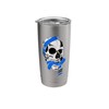Brazillian Jiu-jitsu Skull with BJJ Blue belt Stainless Steel Insulated