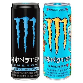 Monster 355ml Mango Loco 20 cans + Zero Sugar 20 cans, total 40 cans (31600361) / 몬스터 355ml 망고로코 20캔+제로슈거 20캔 총40캔 (31600361)