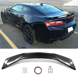 Unbranded Fits 16-24 Chevy Camaro ZL1 Style Carbon Fibre Rear Trunk Spoiler Wing