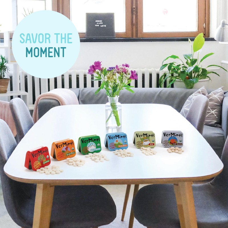 VerMints Organic Breath Mints – Peppermint, Ginger, Wintergreen, Cinnamon, Chai