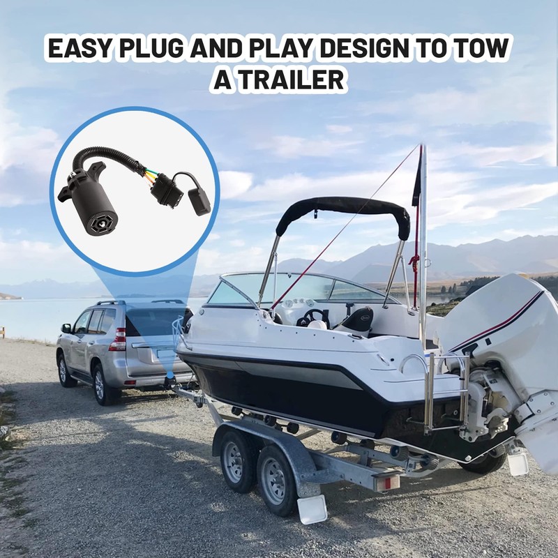 Oyviny 7 Way to 4 Way Trailer Plug Adapter, RV