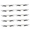 Healeved 10pcs Yellow PVC Eyebrow Ruler Set Measurement Tool for