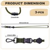 3 Packs Green Quick Release Neck Lanyard for ID Holder,