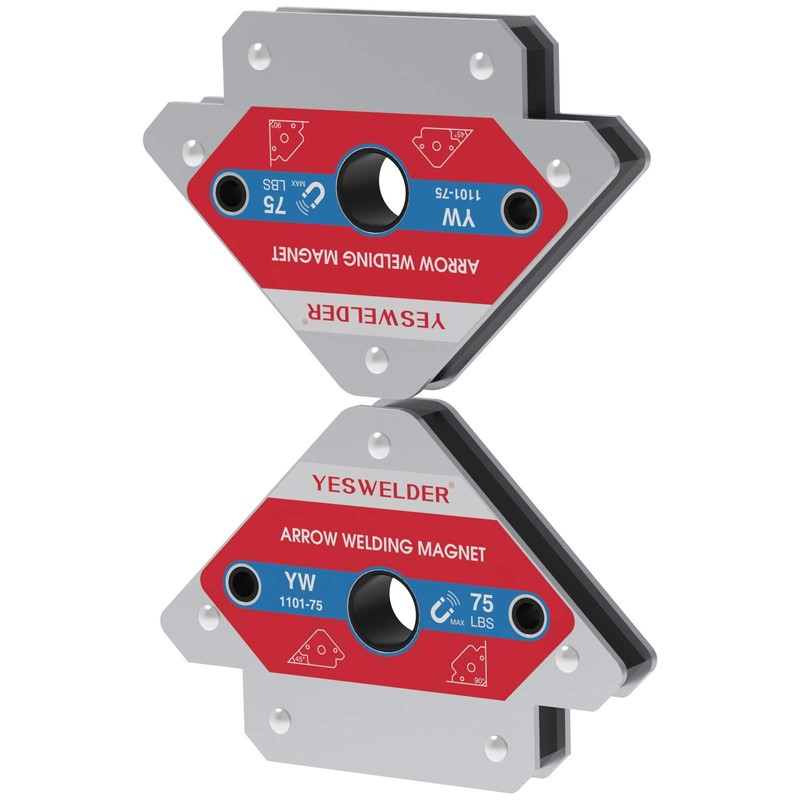 YESWELDER 75 LB Welding Magnet 2 Pieces of Magnetic Welding