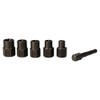 6pc 3/8" Drive Or Drill Bolt Extractor Wheel Lock Nut
