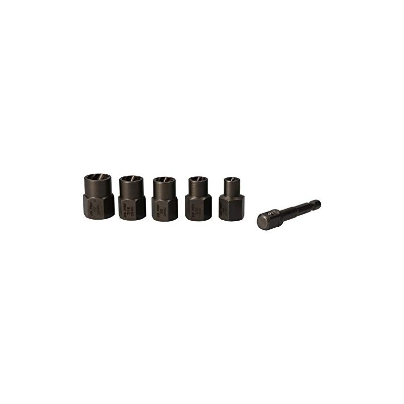 6pc 3/8" Drive Or Drill Bolt Extractor Wheel Lock Nut