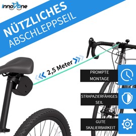 Children's Bicycle Tow Rope | 2.5 m Pull System Load Capacity 500 lbs | Universal Fit | Safe Family Fun