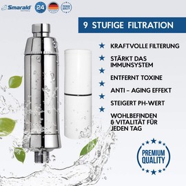 Shower and Bath Filter with Anti-Aging Properties for Hair and Skin Care by Smarald®