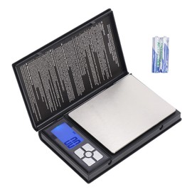 Gram Scale Digital Display Food Kitchen Weight 2000g Range 0.1G Accuracy Portable Tool for Slimming, Baking, Cooking, Gold and Silver, Herbs