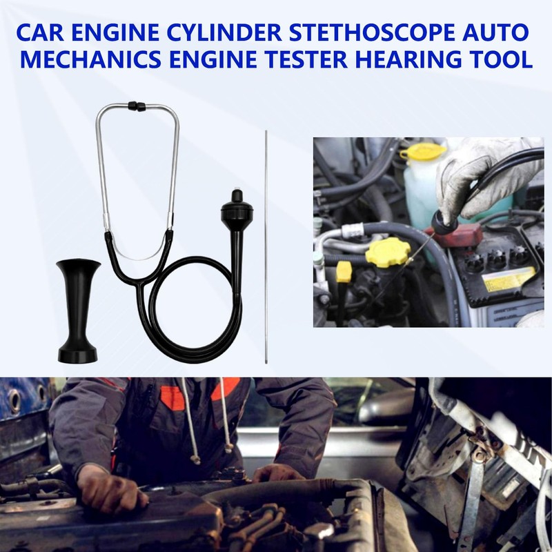 ZKTOOL Mechanics Stethoscope – 3 Piece Automotive Stethoscope Kit Car