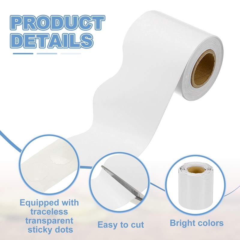 PATIKIL Bulletin Board Borders, 32.8ft White Border for Bulletin Board