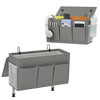 Edudif Dual-purpose Bedside Caddy Bedside Organizer, Bed Caddy with 6