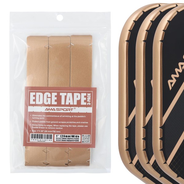 PICKLETECH Pickleball Paddle Protection Tape Rose Gold - Paddle Head