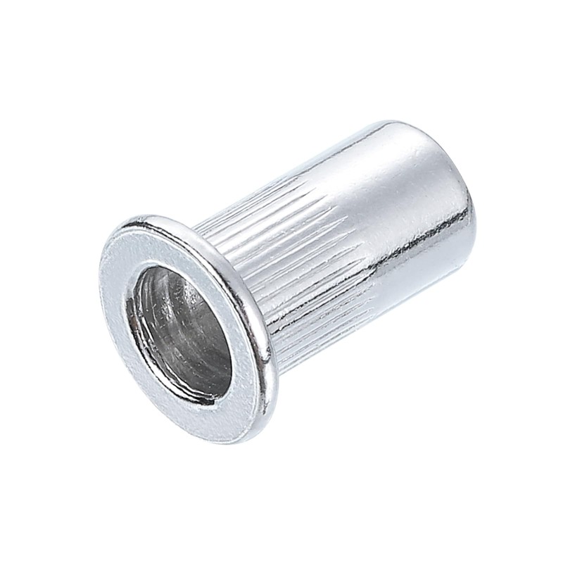 sourcing map #10-24 Rivet Nuts Aluminium Alloy Knurled Flat Head