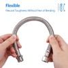Pack of 2 Flex Hose 3/8 Inch, Throw and Male