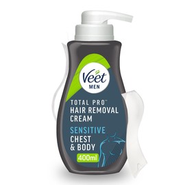 Veet Veet Men Hair Removal Cream 400ml - Hydrating Chest & Body Remover For Smooth, Cut-Free Results, Moisturizing Formula For Delicate Skin