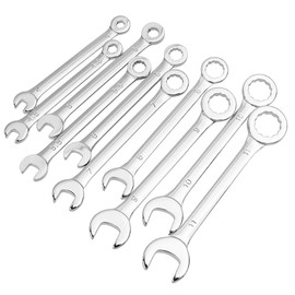 Treki 10 Piece Mini Wrench Set [4-11 mm] Short Open-End Spanner Flat Metal Combination Spanner Small Torx Double Open-Ended Spanner Set Wrench Set for Narrow Area for Repair