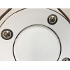 BERNARDAUD FRANCE ITHAQUE PLATINE DINNER PLATE 8.5" NWB Stand is