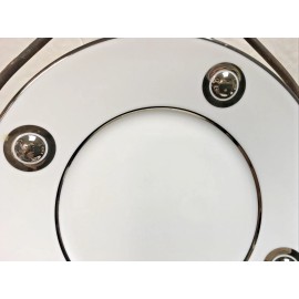 BERNARDAUD FRANCE ITHAQUE PLATINE  DINNER PLATE 8.5" NWB Stand is not included