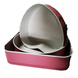 Misorel Set 3 Moldes Desmontables Para Pastel Colores Repostería