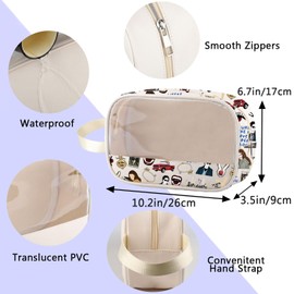 ENSIANTH Movie Inspired Gifts Vampire Lover Clear Toiletry Bag City of Forks Gifts Edward's-Forks Washington Makeup Bag (Twil Clear)